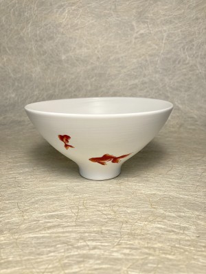 Rijskom porselein goudvis/Rice bowl porcelain gold fish