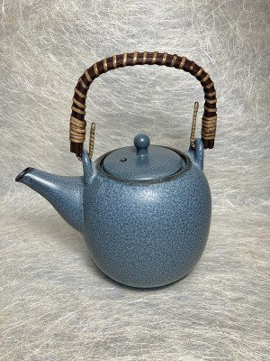 Theekan grijs blauw/Tea pot grey blue