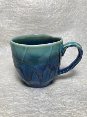 Mug Tas turquoise & donker blauw.