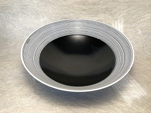 Kom laag zwart L - Flat bowl black L.