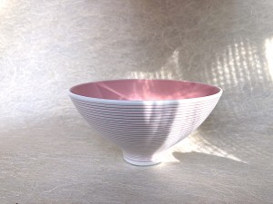 Kom - rijstkom roze.