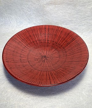 Schaal - Plate earth rood L.