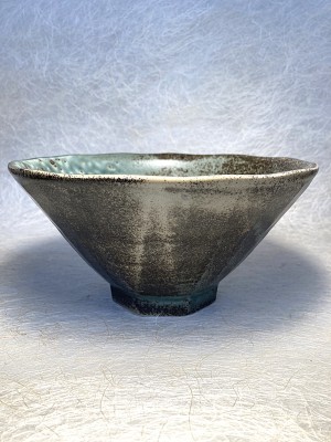 Noodle kom earth groen konisch facet.