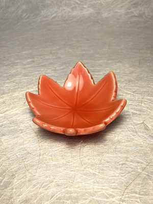 Mini bordje rood bladje met opstaande rand.