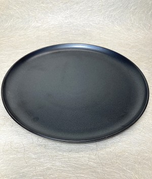 Bord zwart/donkerblauw 24cm